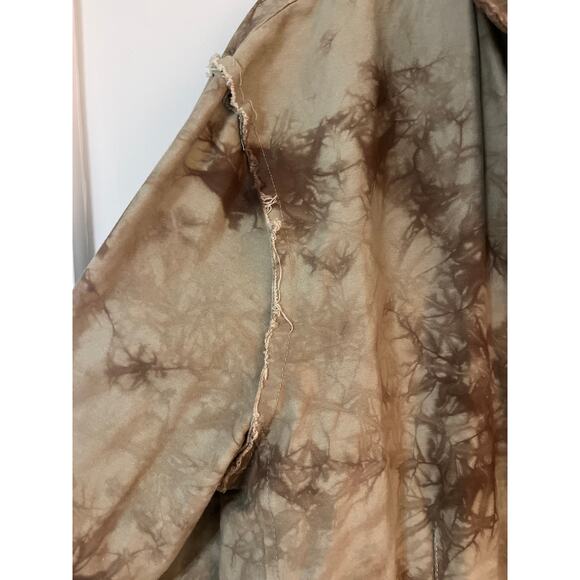 Hama Y2K Embellished Tie Dyed Graphic Long Sleeve Blazer Open Stitch Grunge XXL - Picture 5 of 8